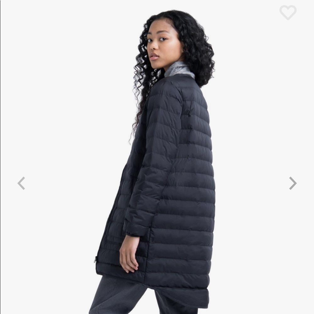 Quilted Hershel featherless coat size Medium, sold out in stores and online.